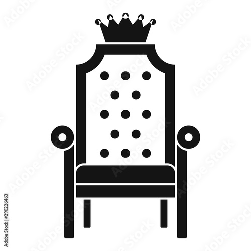 King armchair icon. Simple illustration of king armchair vector icon for web design isolated on white background
