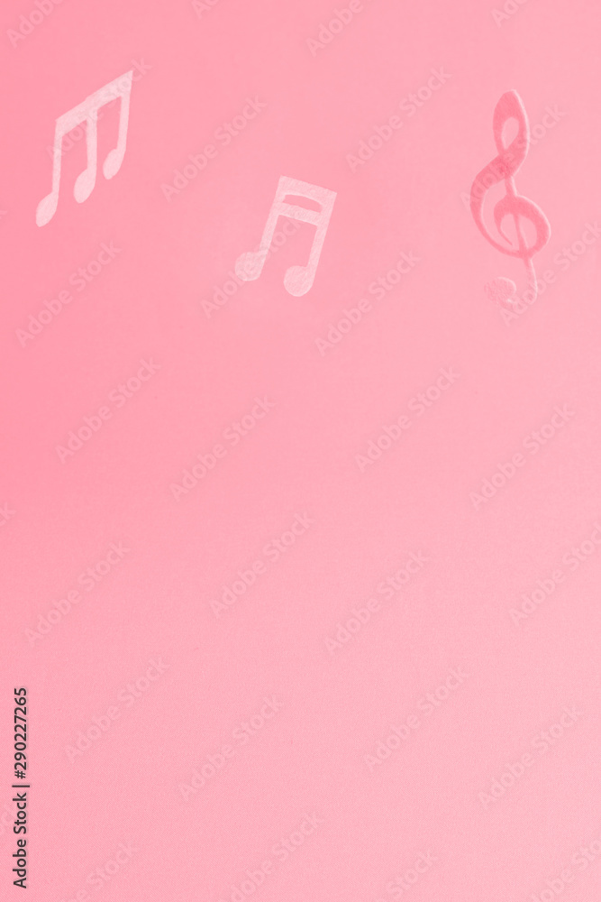 Red background with music notes Red background with music notes