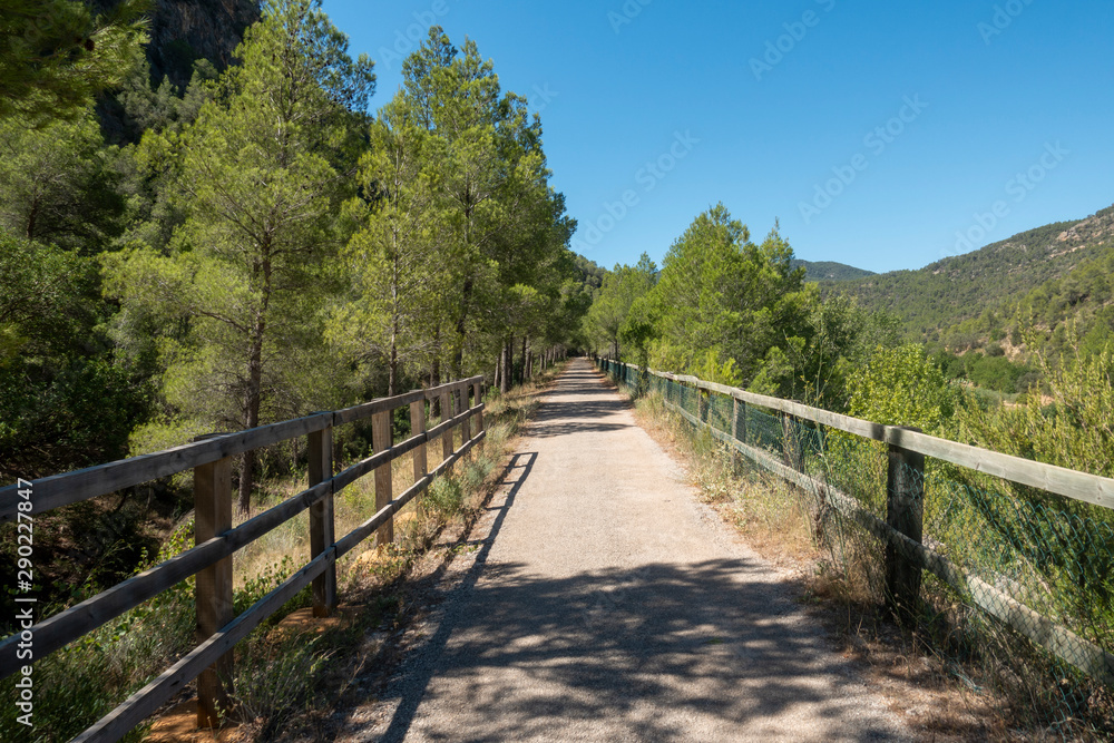Road of the ebro greenway in Tarragona