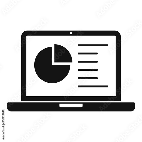 Lesson laptop icon. Simple illustration of lesson laptop vector icon for web design isolated on white background
