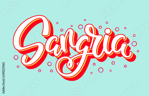Photo Sangria handwritten vector logo