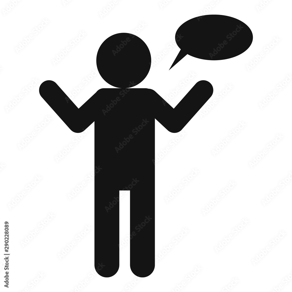 Lesson man question icon. Simple illustration of lesson man question vector icon for web design isolated on white background Lesson man question icon. Simple illustration of lesson man question vector icon for web design isolated on white background