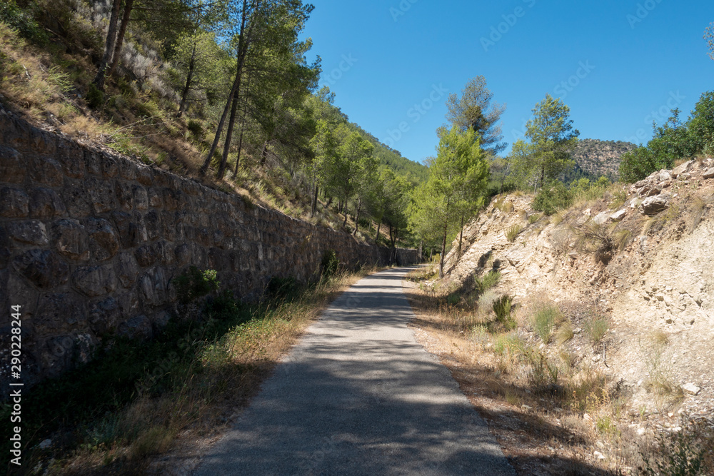 Road of the ebro greenway in Tarragona Road of the ebro greenway in Tarragona