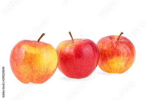 Three apples isolated on a white background