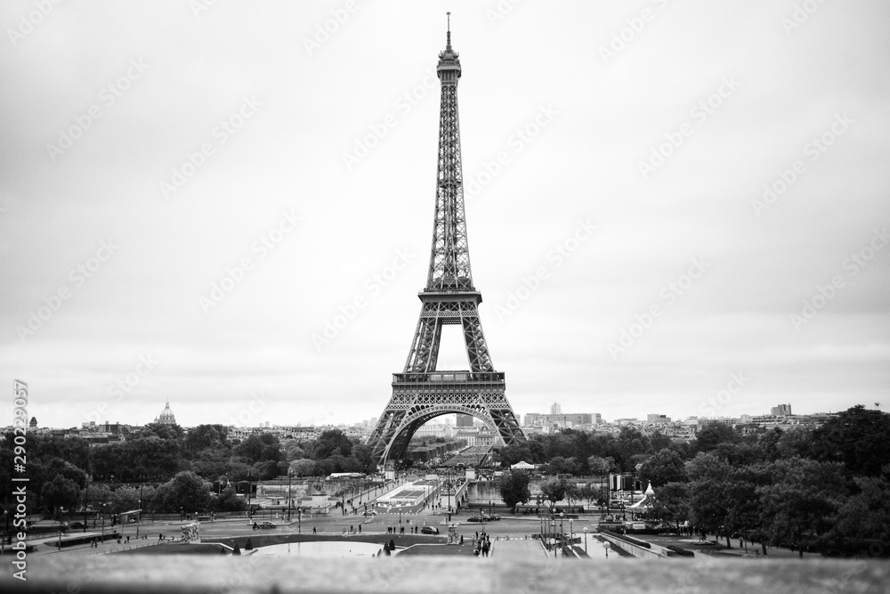 Foto Black and white, Eiffel tower, Paris