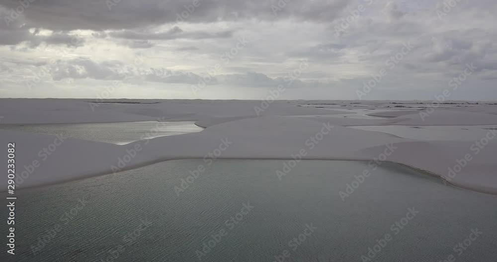 Lagoa Azul - Lençois Maranhenses (Aerial Shot of Lençois Maranhenses National park) Lagoa Azul - Lençois Maranhenses (Aerial Shot of Lençois Maranhenses National park)