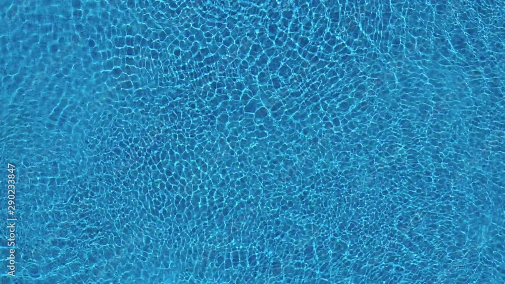 Top view from a drone over the surface of the pool Top view from a drone over the surface of the pool