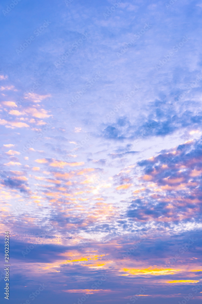 Beautiful cloud around sky at sunrise time