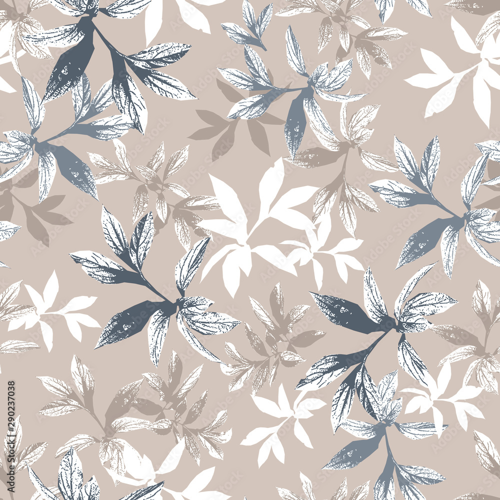 Floral seamless pattern with leaves for your projects Floral seamless pattern with leaves for your projects