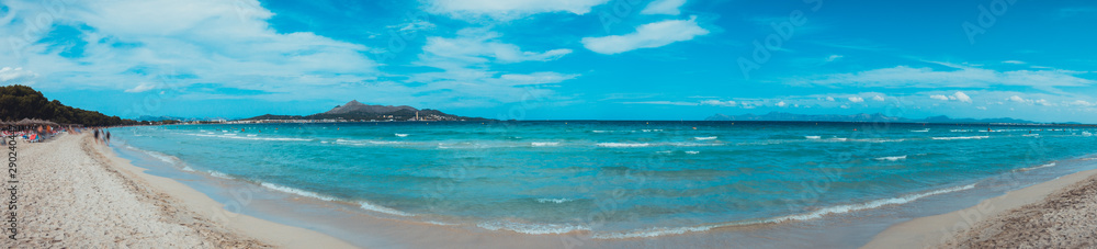beach at majorca with clean blue water