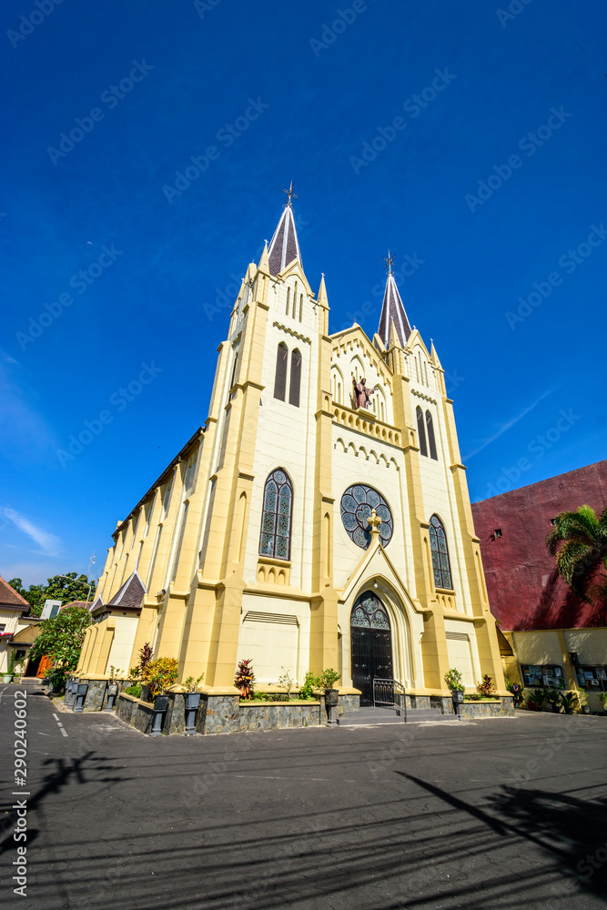 Gereja Katolik Paroki Hati Kudus Yesus build at 1905, the oldest Catholic church in the city of Malang, Indonesia.