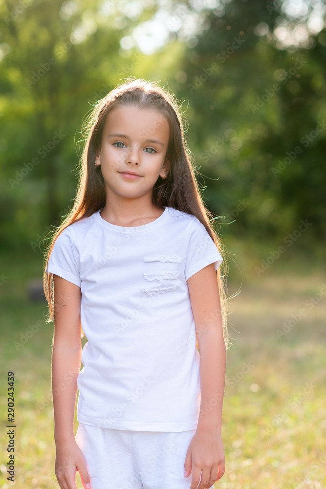 cute little girl with brown hair