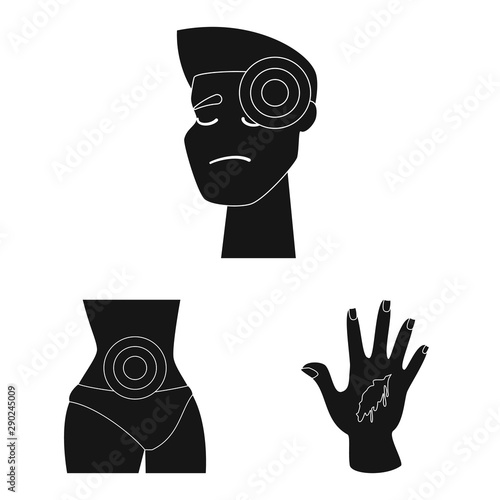Isolated object of first and help symbol. Collection of first and disease stock symbol for web.