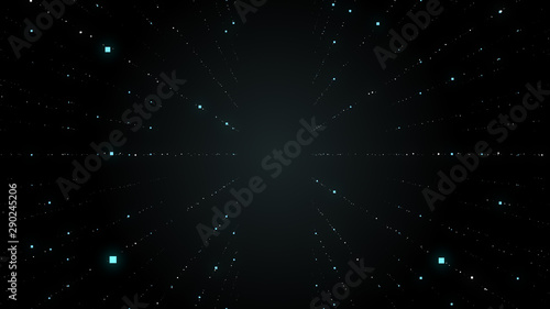 Black backdrop with sparkling abstract geometric star patterns.