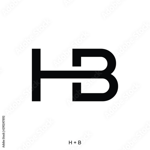 Letter H and B for icon or logo ready to use