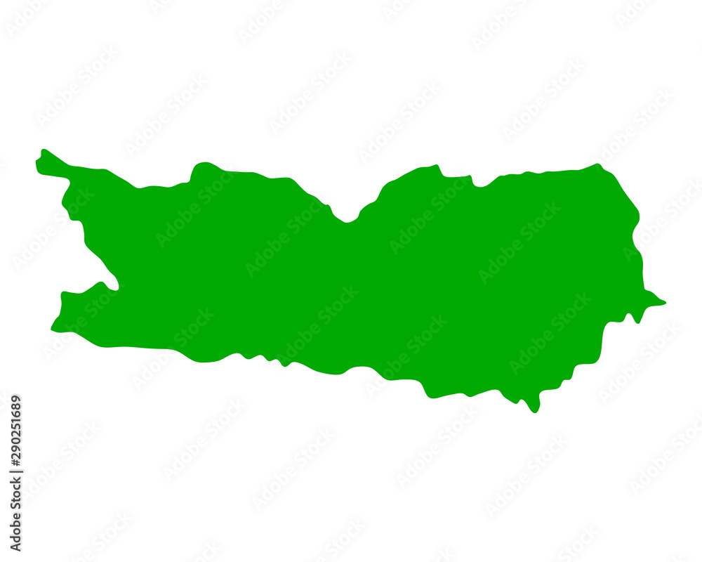 Fototapeta premium Karte von Kärnten