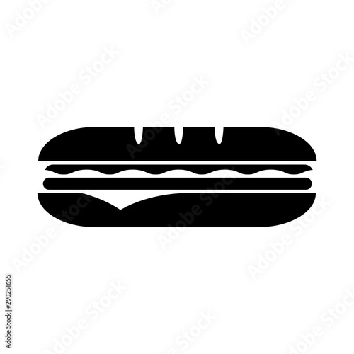 Sandwich icon, logo isolated on white background