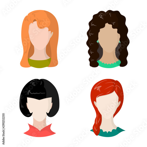 Vector design of avatar and dummy sign. Collection of avatar and figure stock symbol for web.