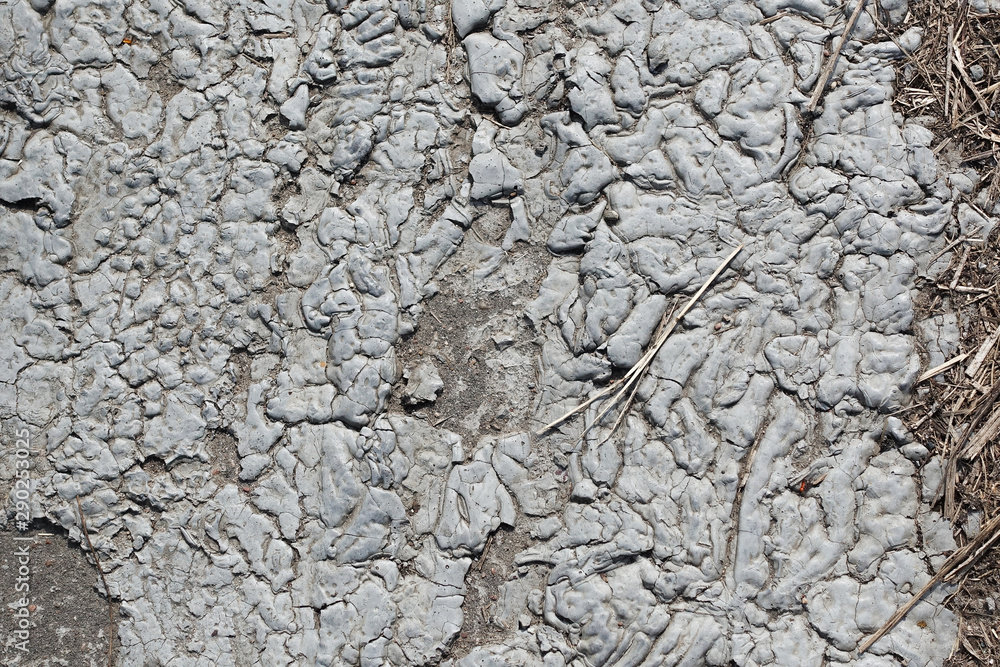 Abstract background. Dried gray paint dried with relief patterns Abstract background. Dried gray paint dried with relief patterns