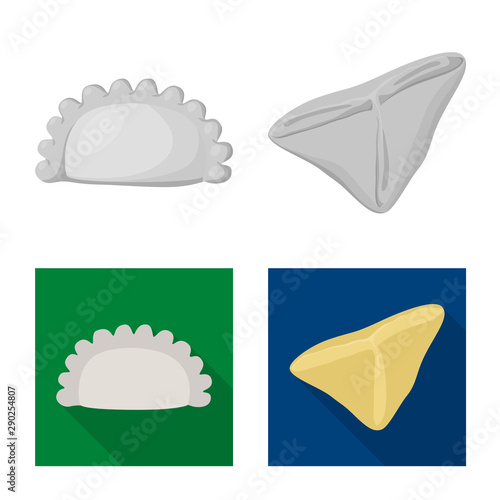 Isolated object of products and cooking icon. Set of products and appetizer stock vector illustration.