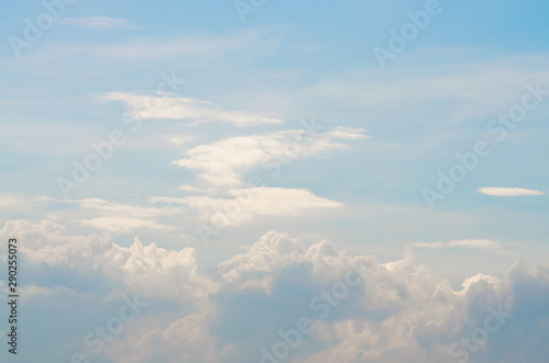 Blue sky with clouds background and textures. 