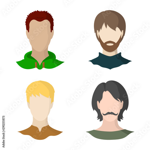 Vector design of avatar and dummy logo. Collection of avatar and figure stock vector illustration.