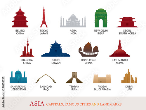 Photography Asia Cities Landmarks Colorful Silhouette