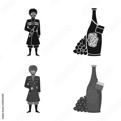Vector design of culture and sightseeing symbol. Set of culture and originality stock symbol for web.