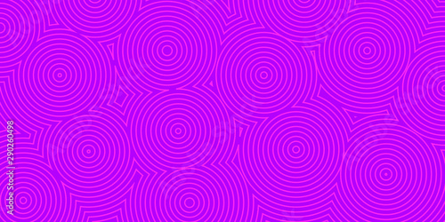 Abstract background of concentric circles in purple colors