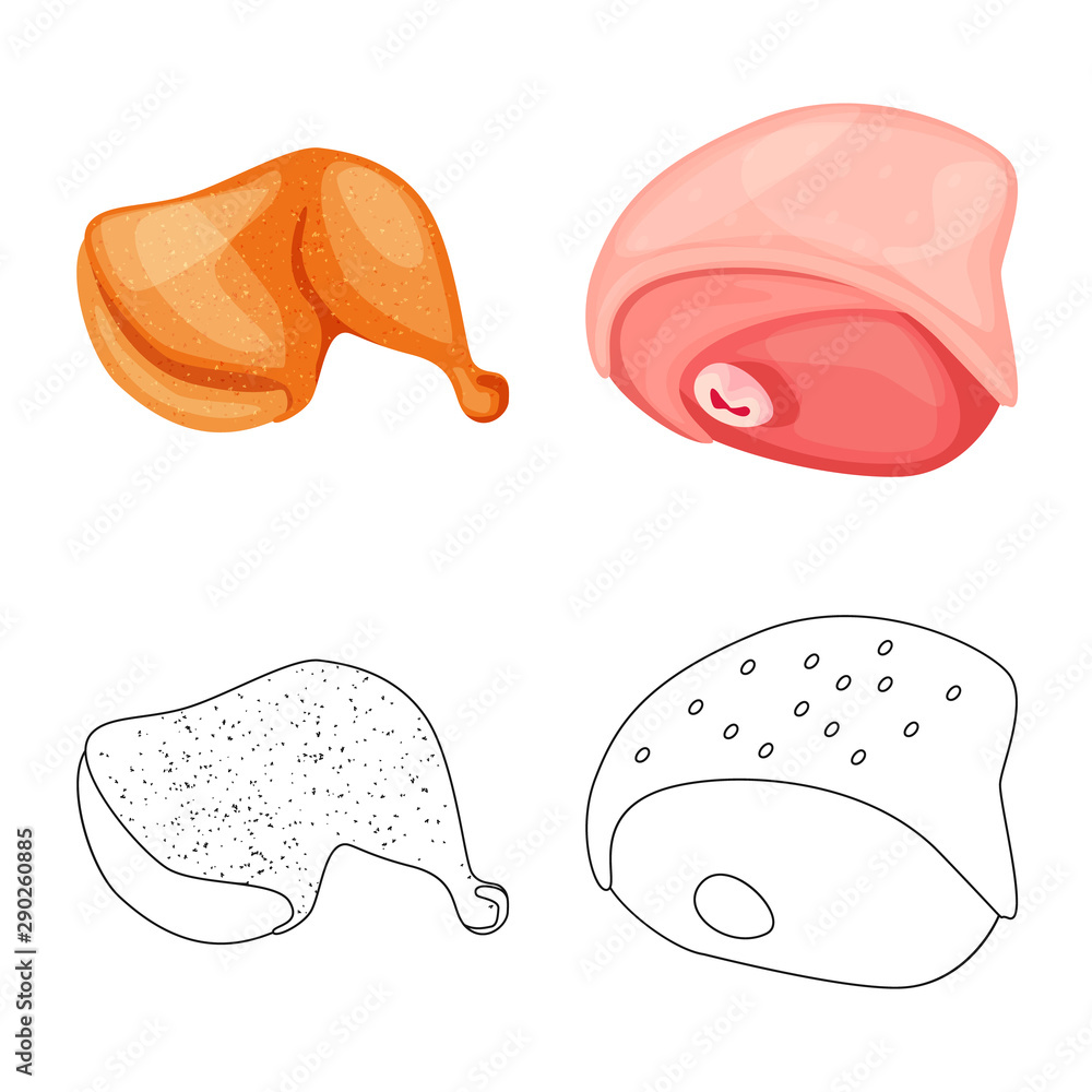 Vector illustration of product and poultry sign. Collection of product and agriculture vector icon for stock. Vector illustration of product and poultry sign. Collection of product and agriculture vector icon for stock.