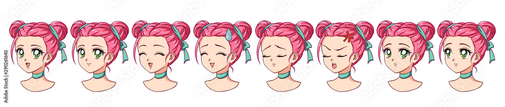 Cute Anime Girl Avatar, Anime Stickers Avatar