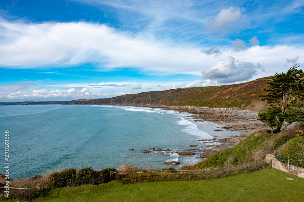 View of Whitsand Bay from Polhawn in Cornwall