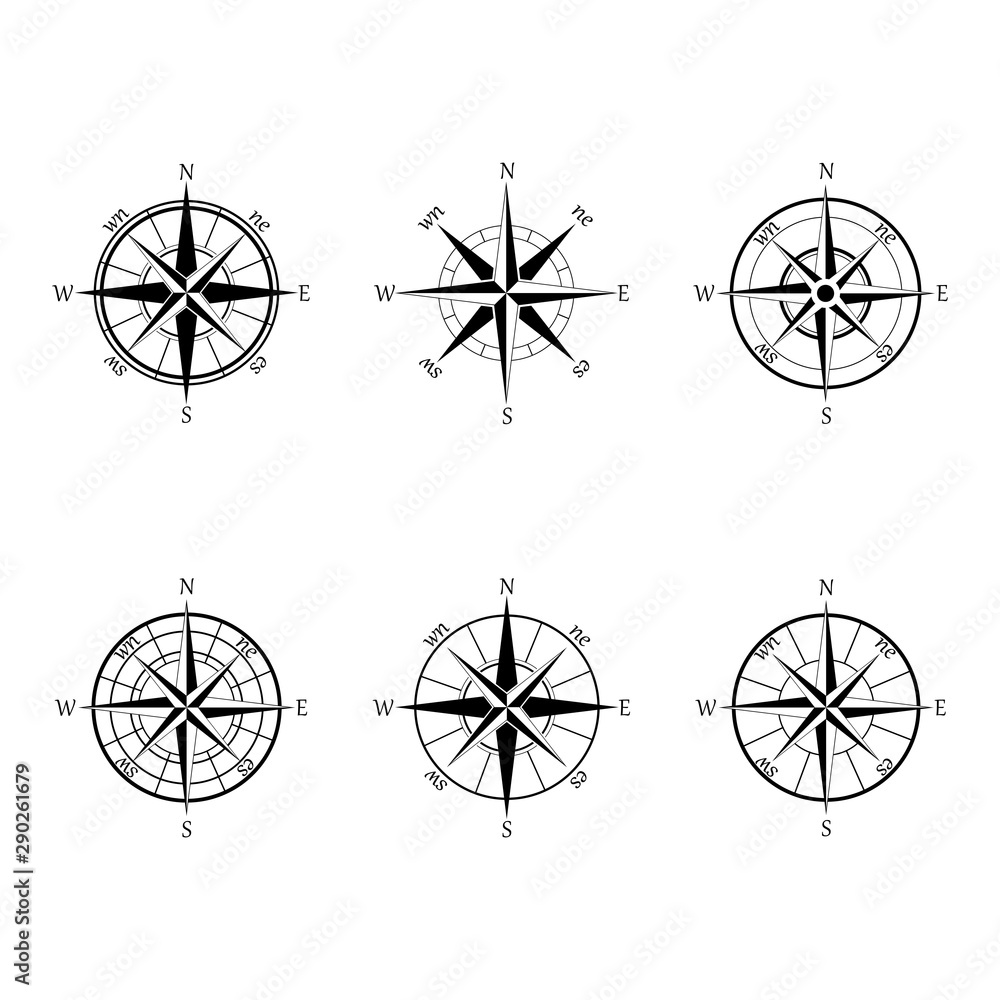 Vector - Compass signs and symbols