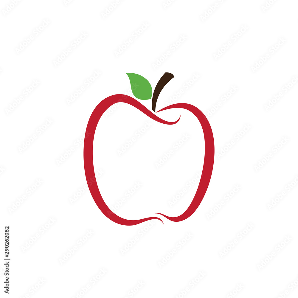 Fototapeta premium Apple vector illustration design icon logo