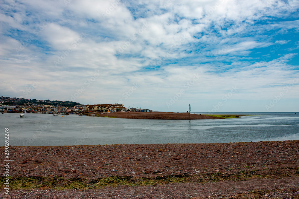 View from Shaldon across the estuary of the River Teign towards Teignmouth in Devon View from Shaldon across the estuary of the River Teign towards Teignmouth in Devon