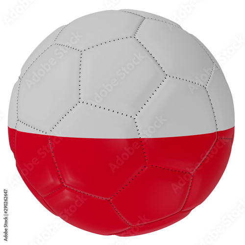 Poland flag on a soccer ball