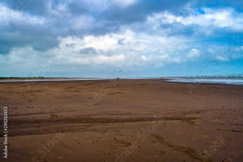 View of Pendine Sands where the world land speed record attempts have been held.