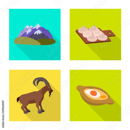 Vector design of culture and sightseeing logo. Set of culture and originality stock symbol for web.