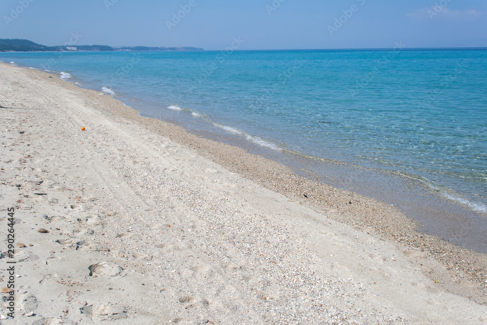 Fototapeta premium Beach of Village of Chanioti, Chalkidiki, Greece