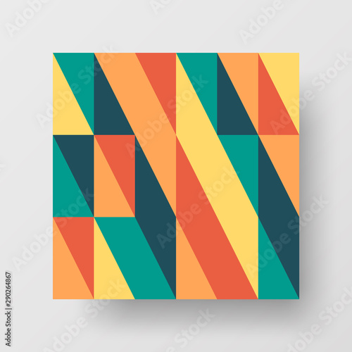 Amazing business advertisement vector mural art quadrangle banner mock up. Modern creative corporate abstract geometric illustration design layout background. Company identity brochure template.