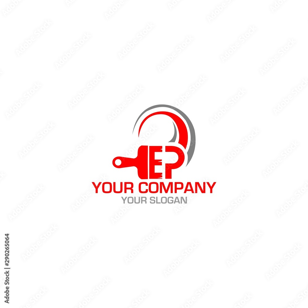 Fototapeta premium EP Painting Logo Design Vector