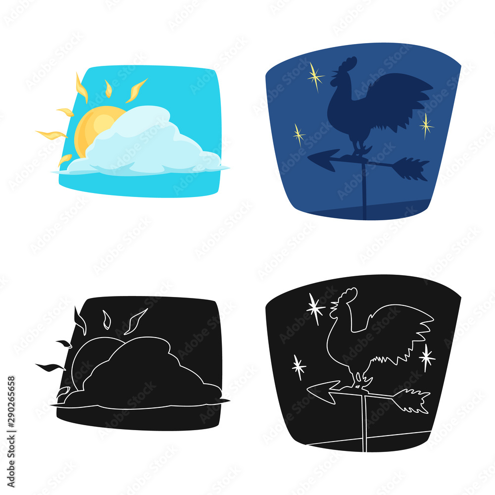 Isolated object of weather and climate sign. Set of weather and cloud stock vector illustration. Isolated object of weather and climate sign. Set of weather and cloud stock vector illustration.