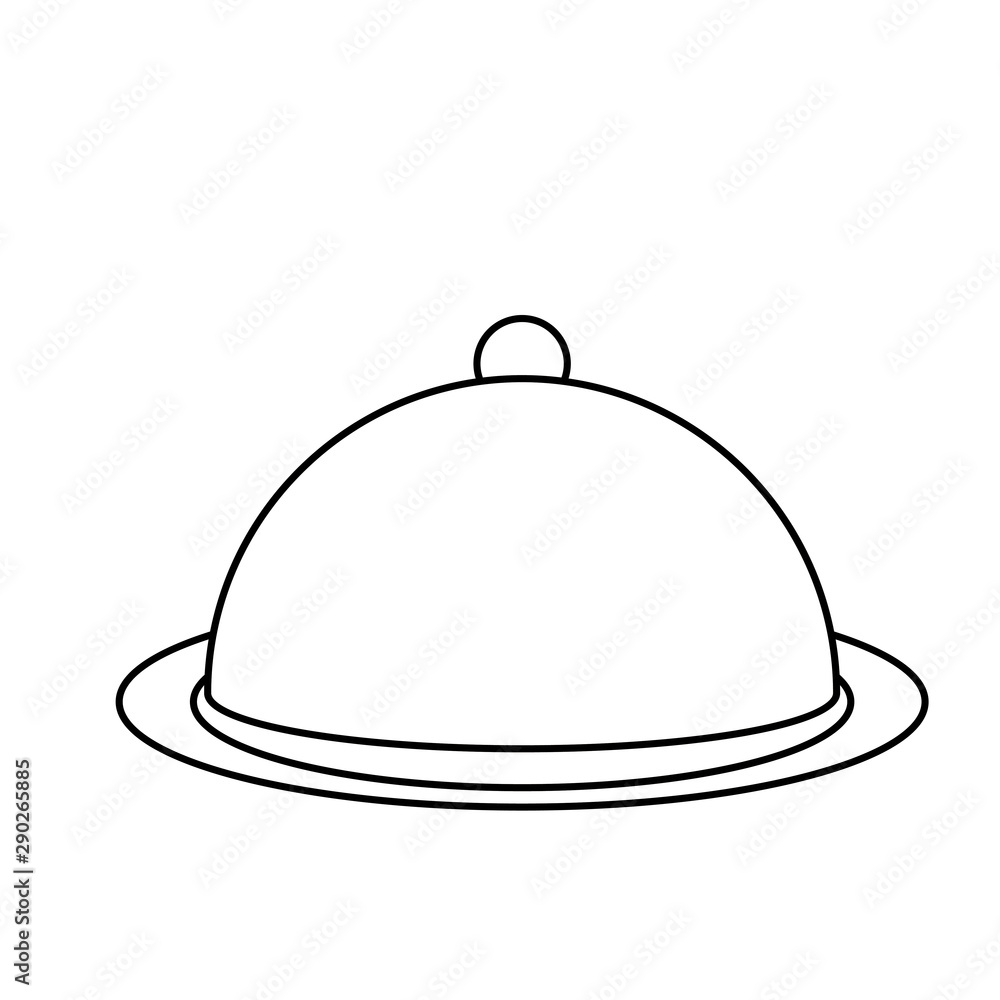 Fototapeta premium Isolated kitchen plate vector design