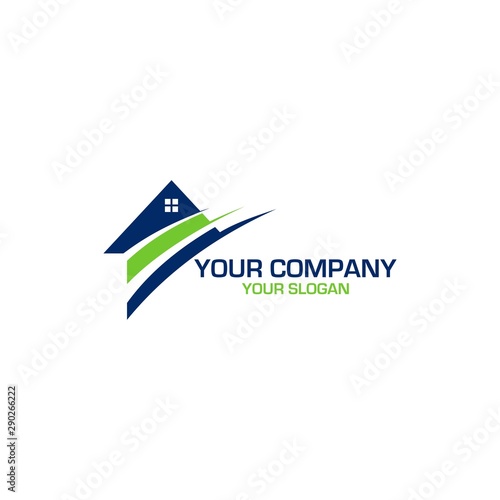 E Home Logo Design Vector