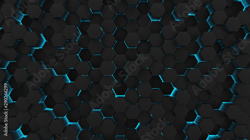 Honeycomb 3d abstract background. 3d render © Никита Исаев