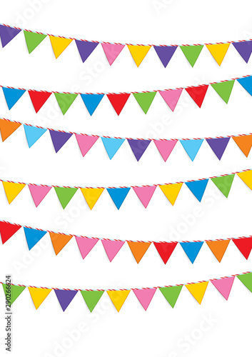 Set of party garland