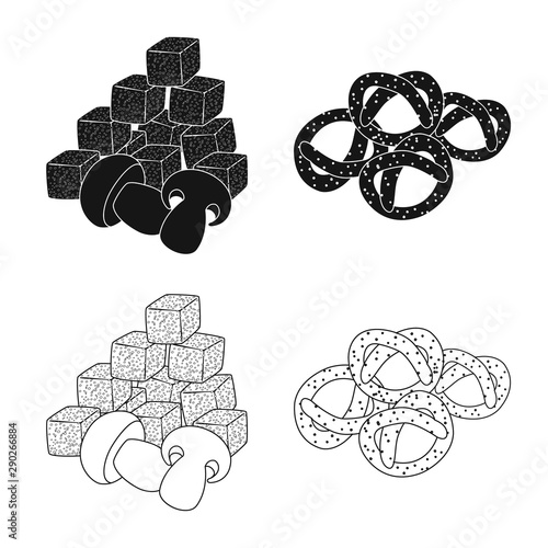 Vector illustration of taste and seasonin sign. Set of taste and organic vector icon for stock.