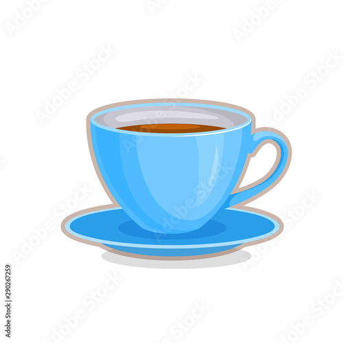 Vector illustration of teacup