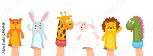 Set of hand puppets photo