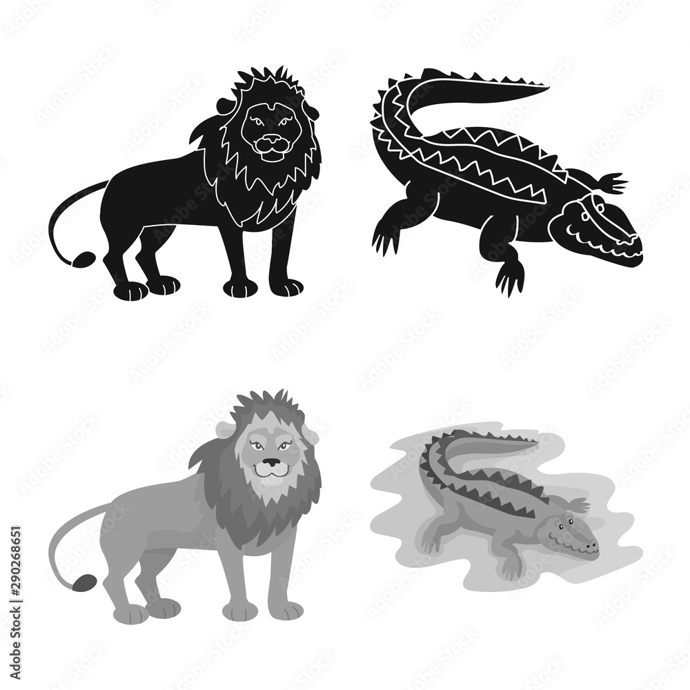 Fototapeta premium Vector illustration of nature and fun icon. Set of nature and entertainment vector icon for stock.